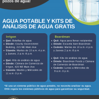 AGUA POTABLE Y KITS DE ANALISIS DE AGUA GRATIS