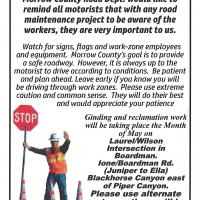 Notice for May 2017