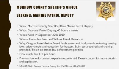 Marine Deputy opening