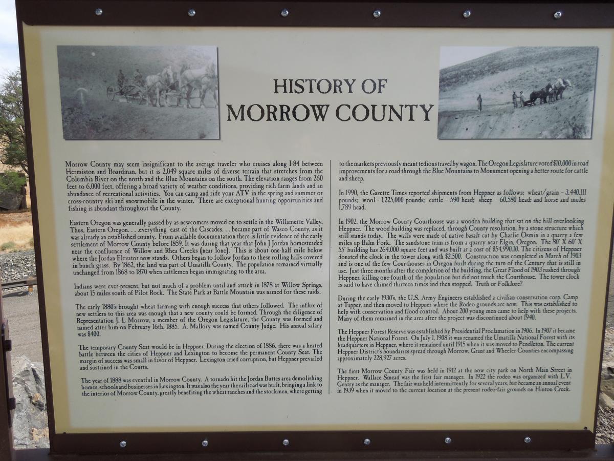History of Morrow County