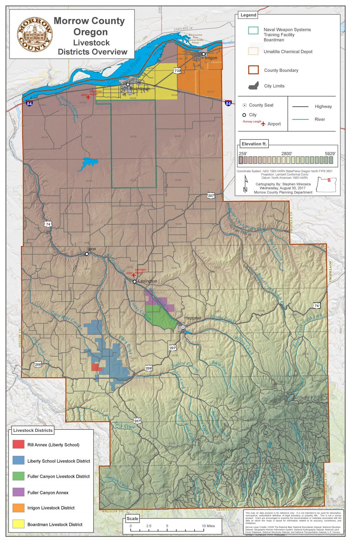 Livestock District Map