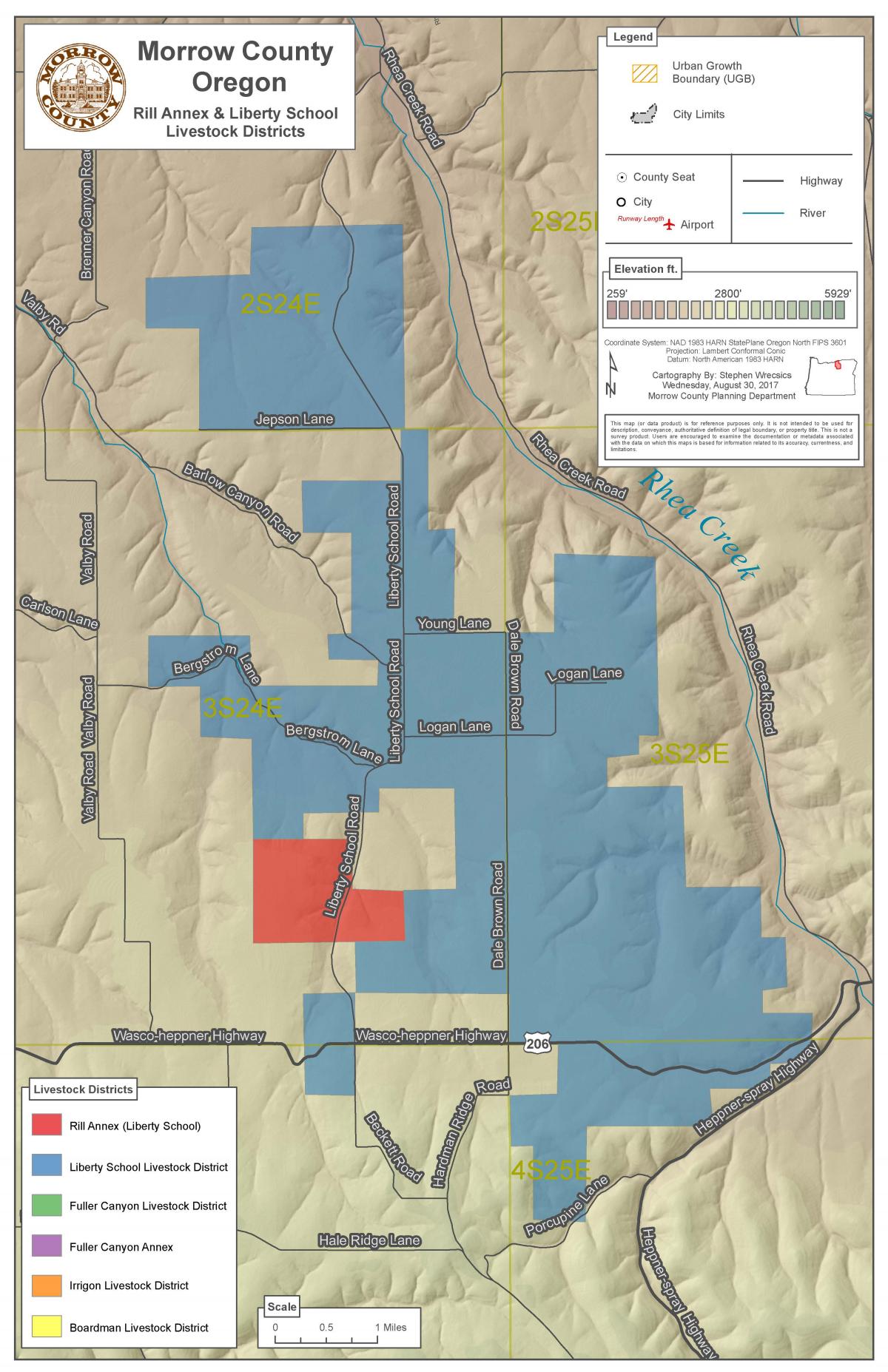 Liberty School and Rill Annex Livestock Districts