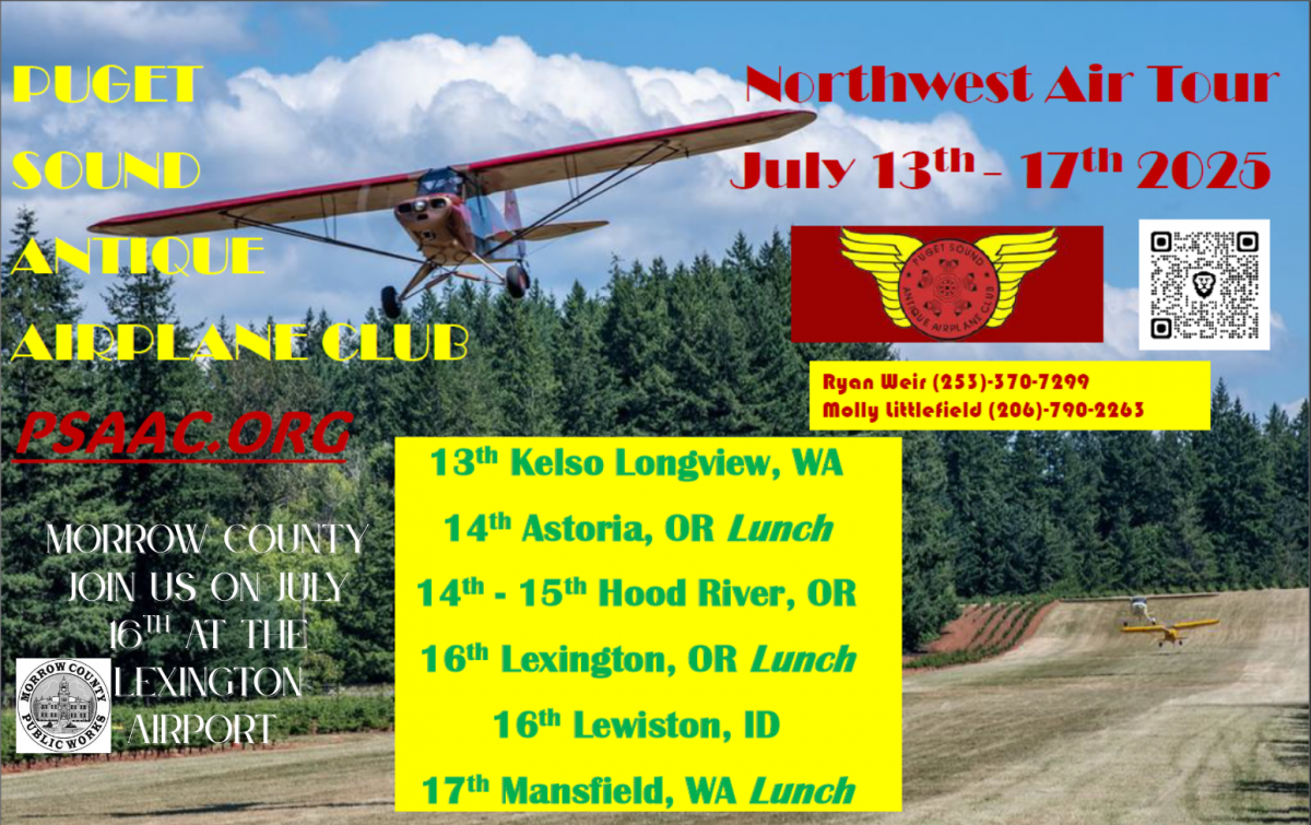 Join us at the Lexington Airport July 16th 11-3:30PM PSAAC Air Tour 2025