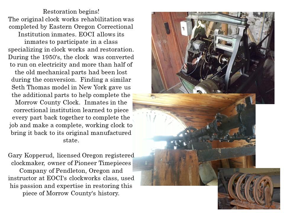 Morrow County Court House clock tower Project Morrow County Oregon